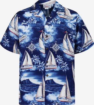 Coupe regular Chemise 'Yachten' Pacific Legend en bleu : devant