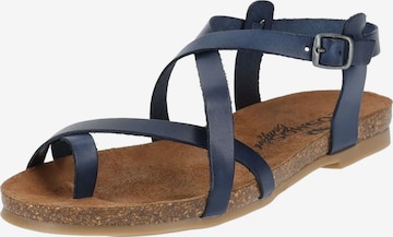 COSMOS COMFORT T-bar sandals in Blue: front