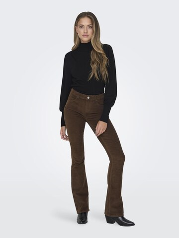 évasé Pantalon ONLY en marron