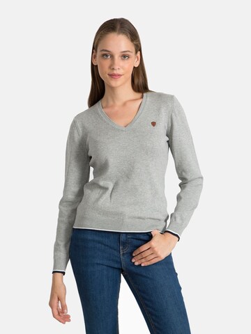 Pulover de la Jacey Quinn pe gri: față
