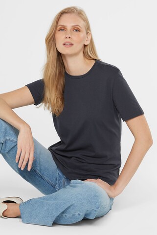 SENSES.THE LABEL Basic T-Shirt TA:TI in Blau: Vorderseite
