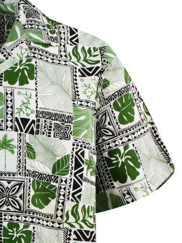 Pacific Legend Regular fit Button Up Shirt 'Puzzle' in Green
