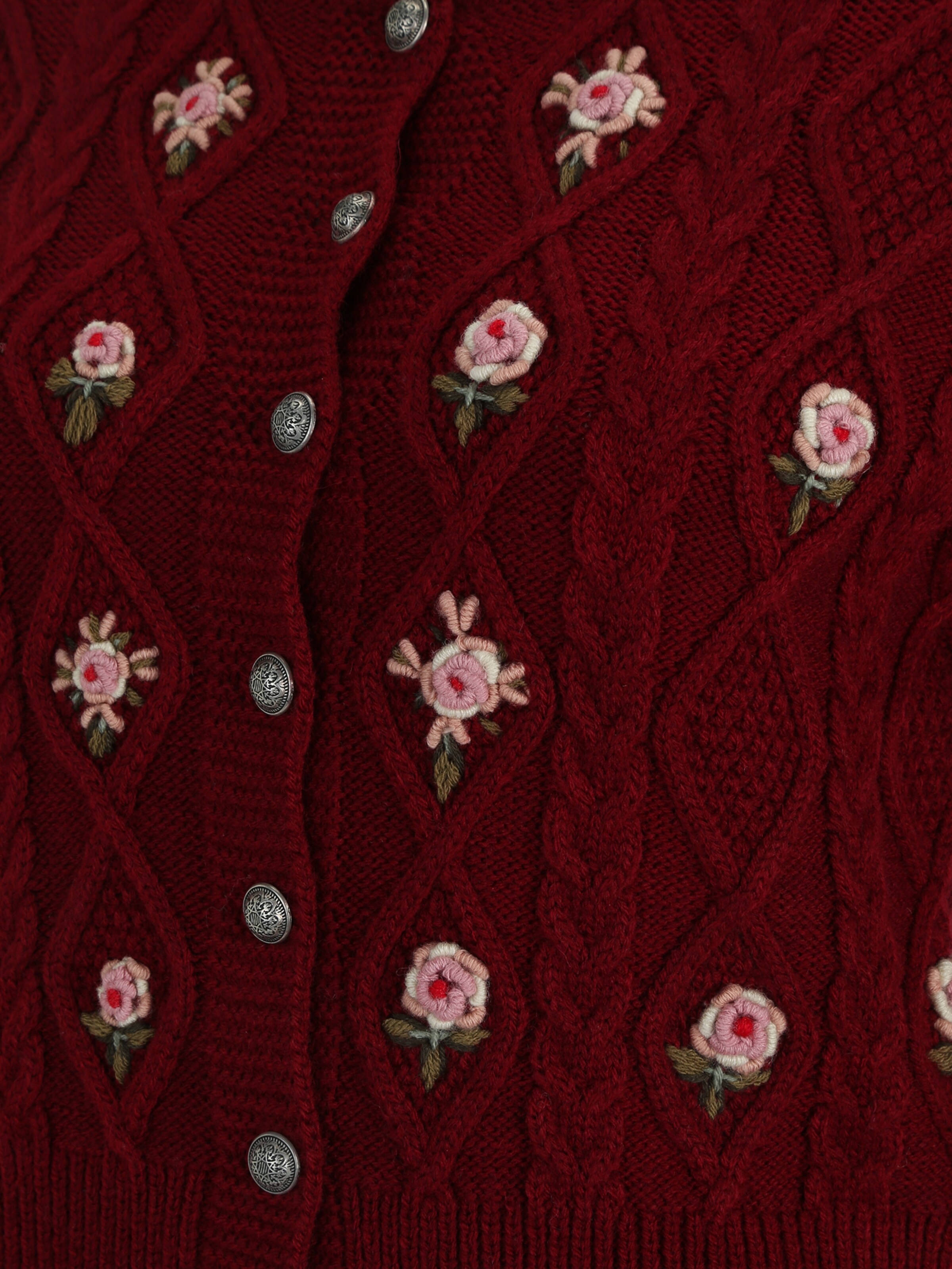 Frauen Pullover & Strick Krüger Madl Strickjacke 'Greta' in Bordeaux - VS73024 Frauen Pullover & Strick Krüger Madl Strickjacke 'Greta' in Bordeaux - VS73024