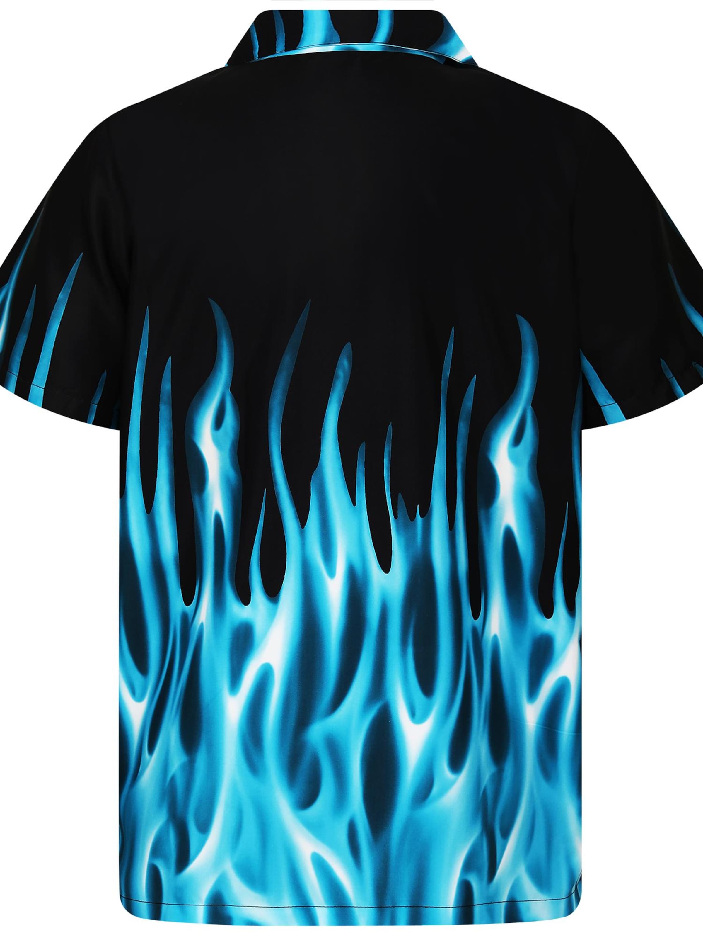 Maglietta 'Flames' di King Kameha in blu