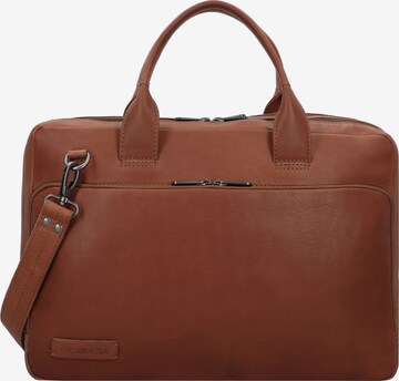 Plevier Document Bag in Brown: front