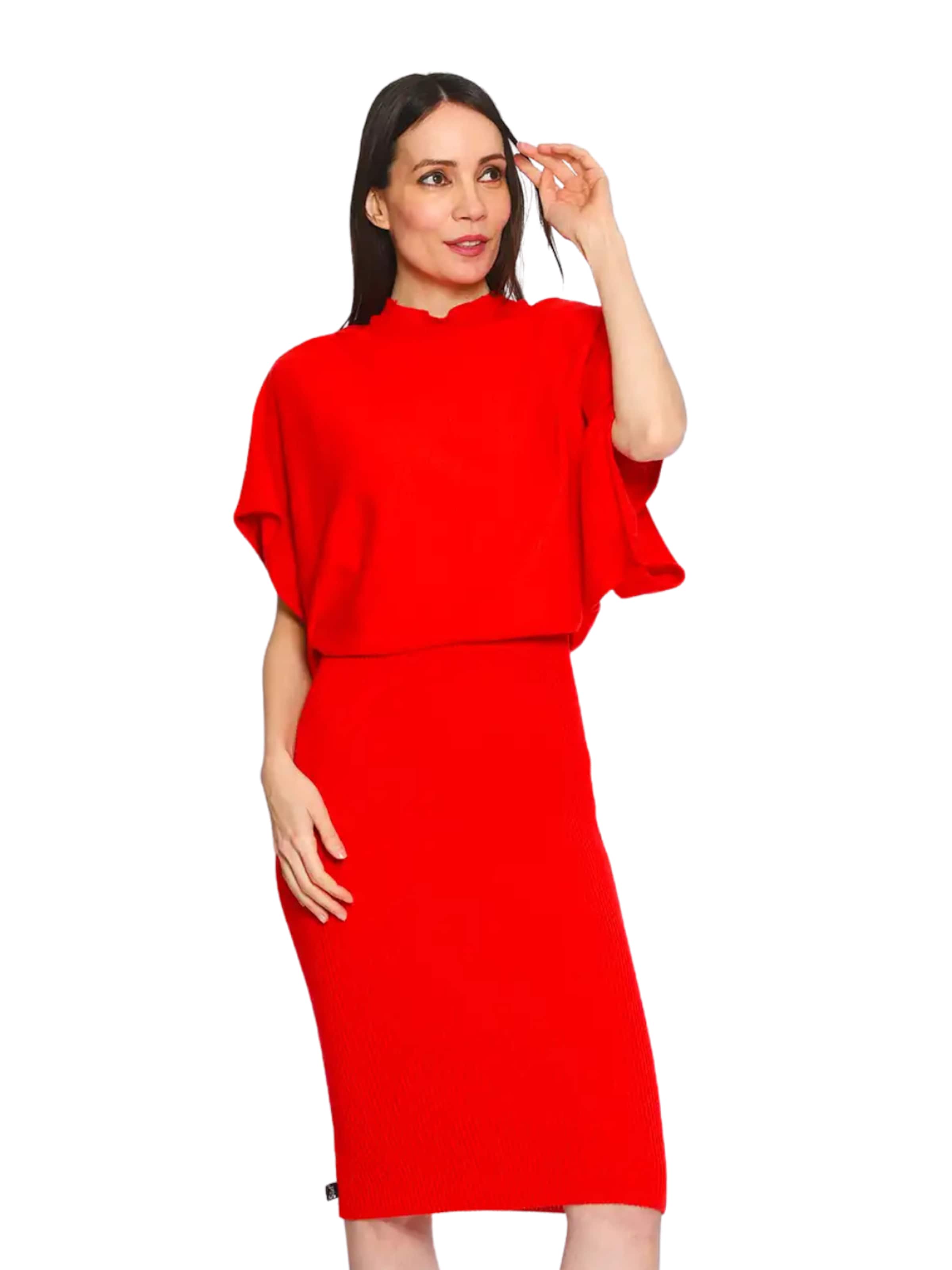 Süel knitwear - Top de punto 'Hanna' en rojo: frente