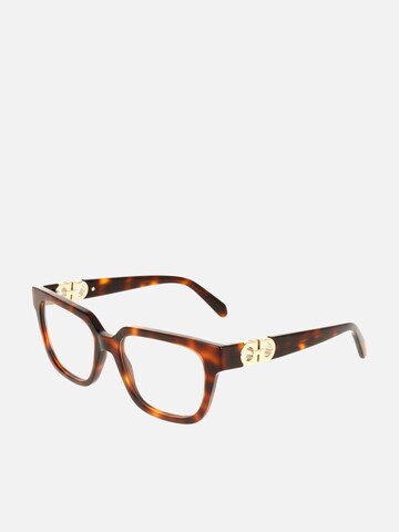 FERRAGAMO Sunglasses in Brown: front