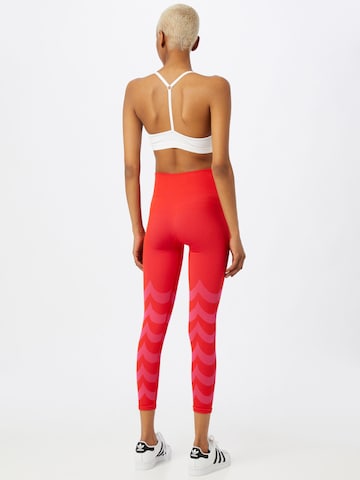 ADIDAS PERFORMANCE Skinny Workout Pants in Red