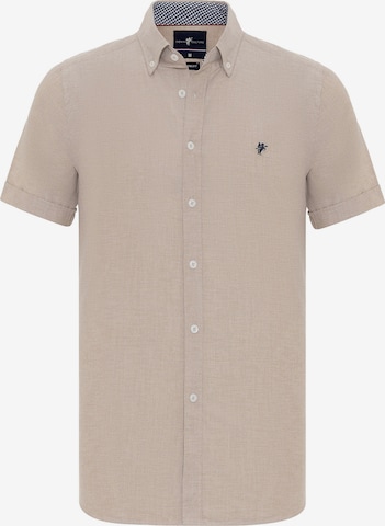 DENIM CULTURE - Ajuste regular Camisa ' KENT ' en beige: frente