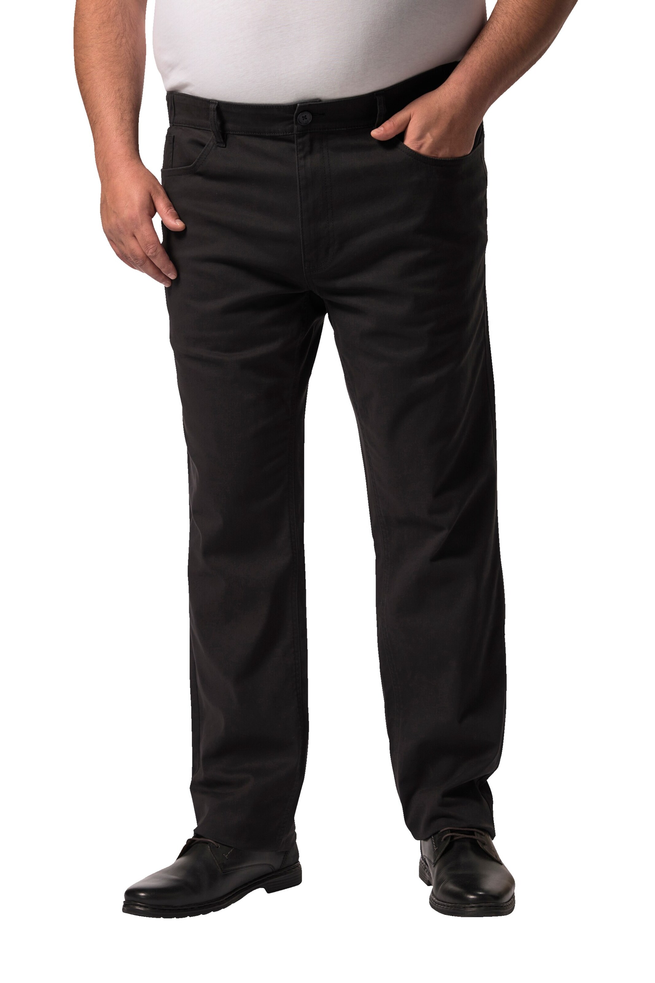Men Plus Regular Trousers in Blue: front