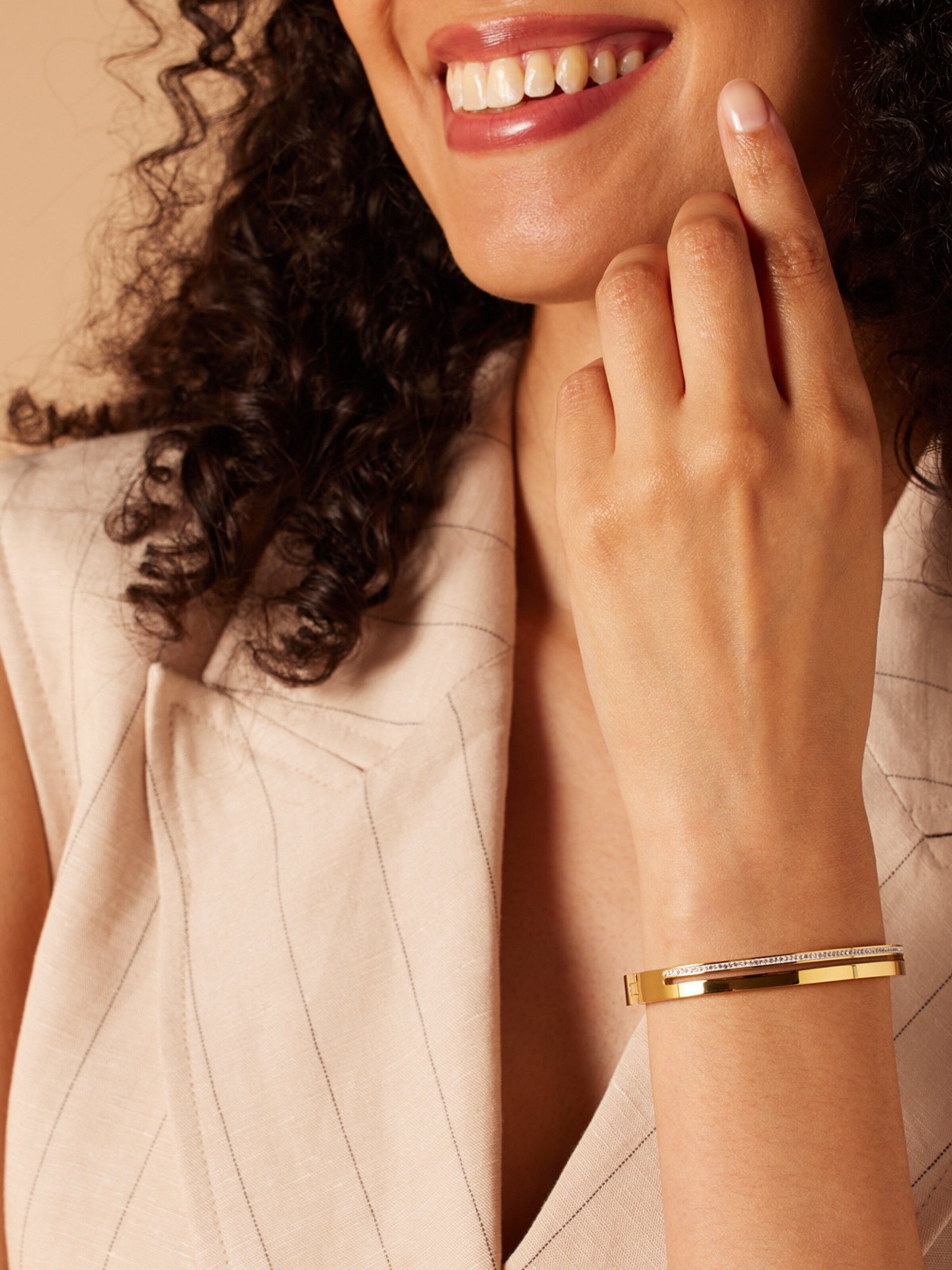 Bracelet Lucardi en or : devant