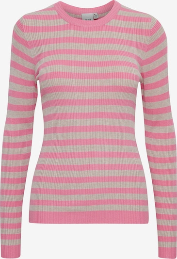 ICHI Pullover in grau / rosa, Produktansicht