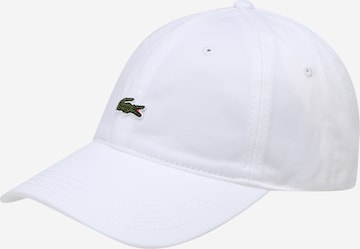 Casquette LACOSTE en blanc : devant