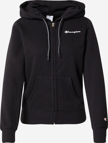 Champion Authentic Athletic Apparel Sweatjacke in Schwarz: front