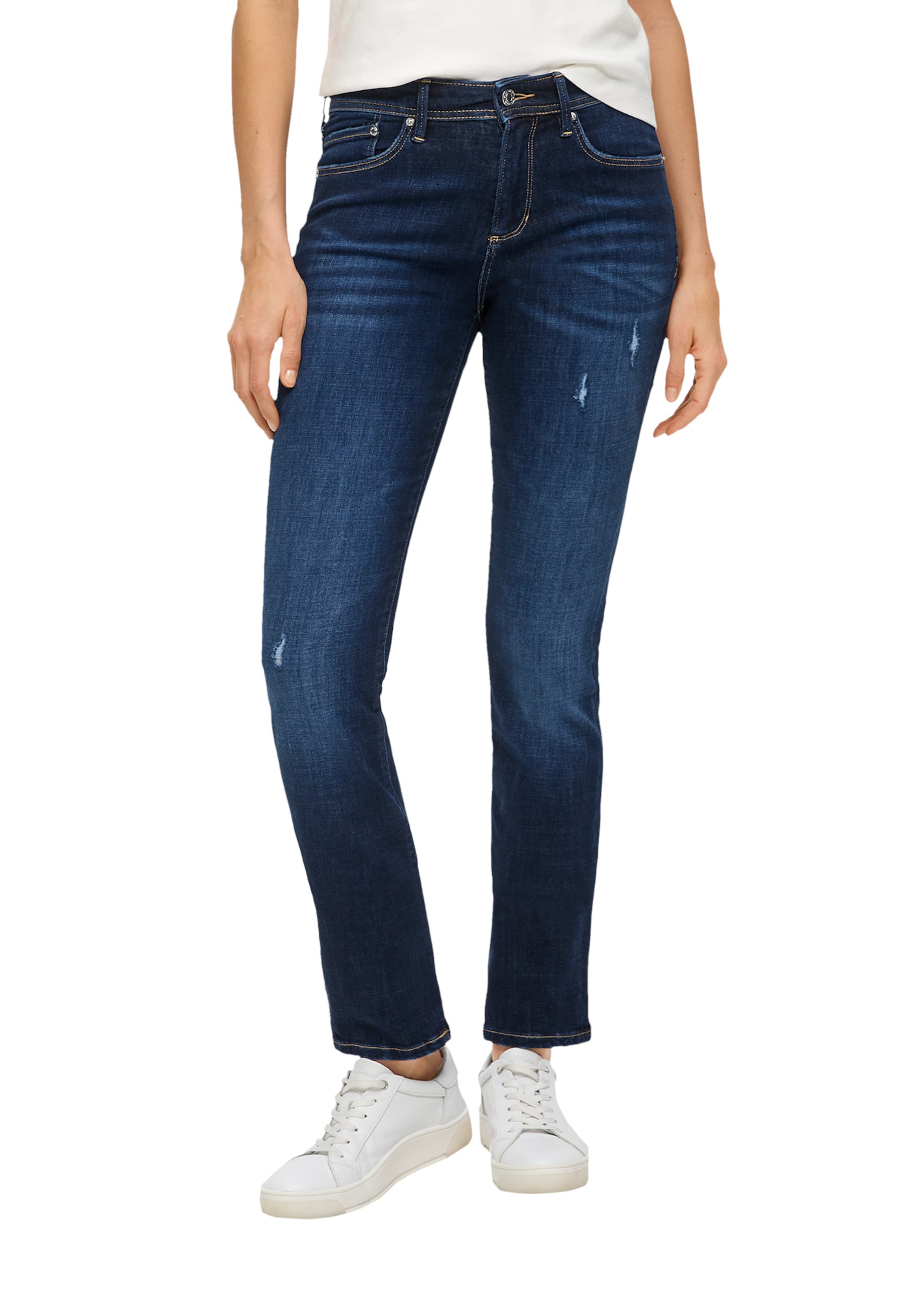 Coupe slim Jean 'Betsy' s.Oliver en bleu : devant