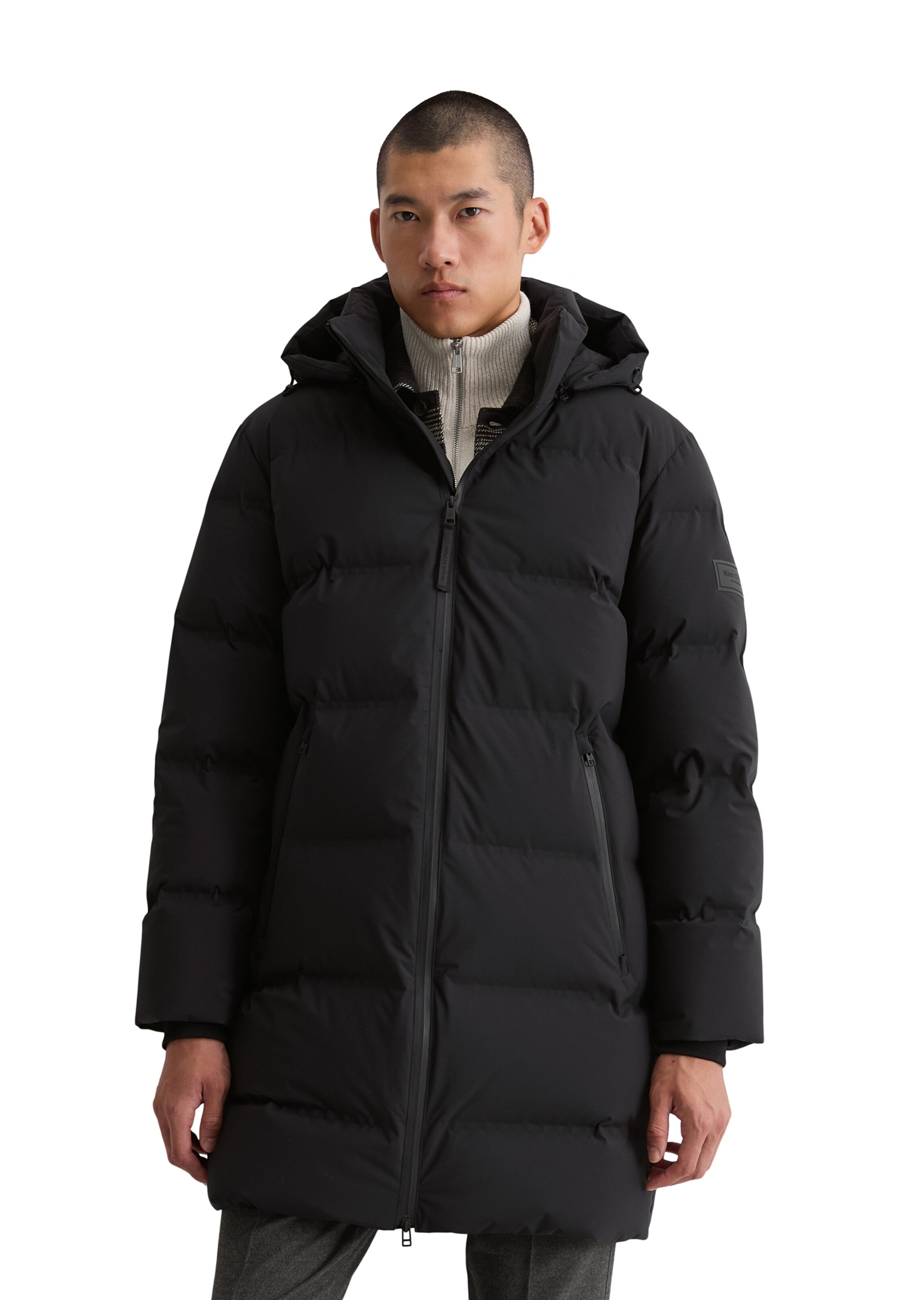 Manteau d’hiver Marc O'Polo en noir : devant