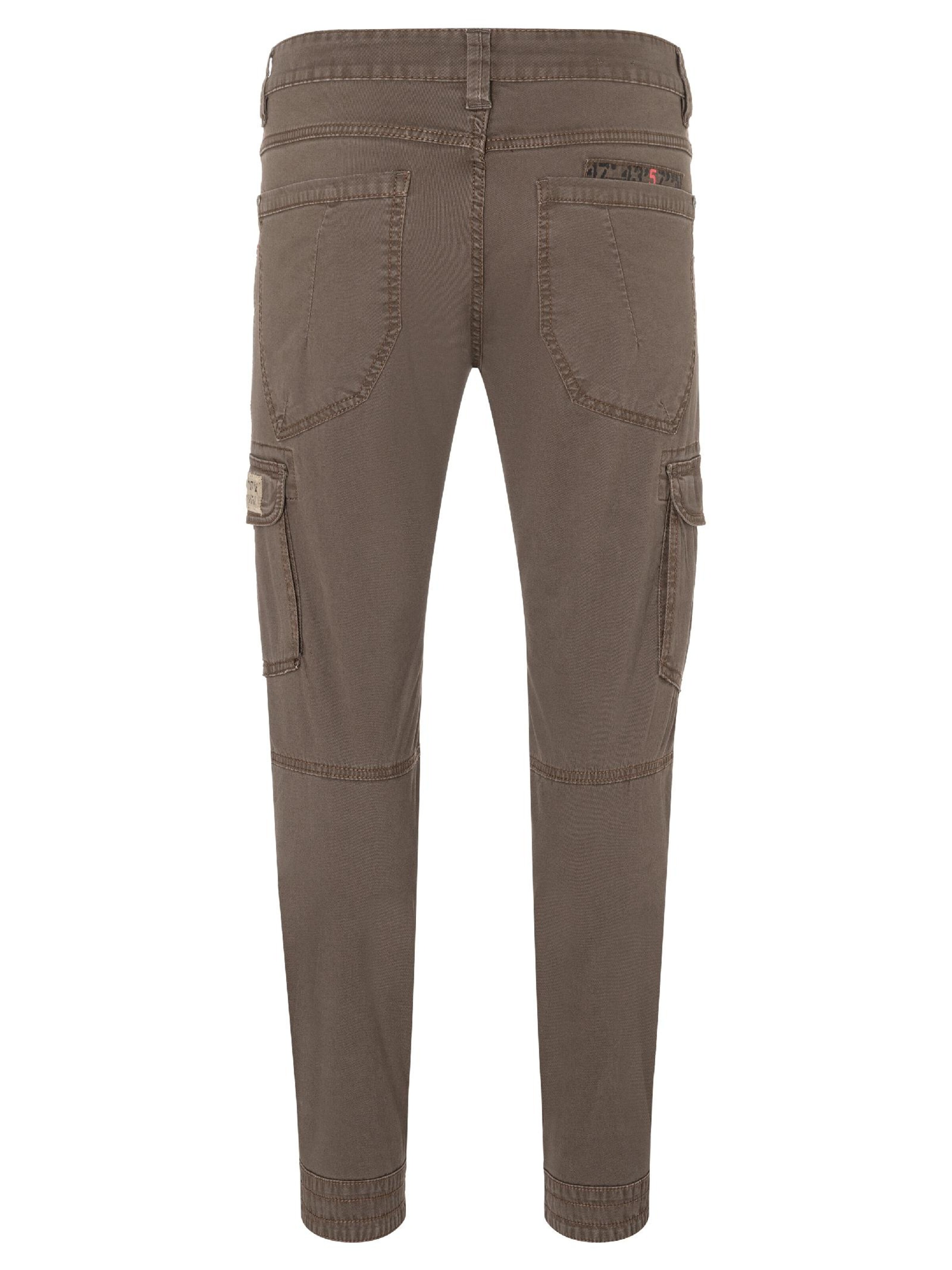 TIMEZONE Skinny Cargo Pants 'Regular RogerTZ' in Grey