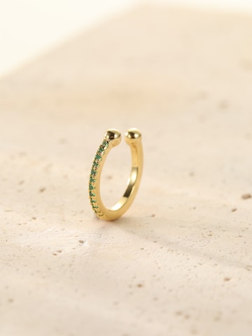 Hey Happiness - Pendientes 'Green Cuff' en oro