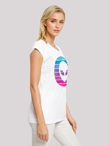 T-shirt 'Alien Kopf' F4NT4STIC en blanc