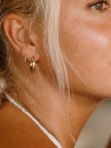 hiBALI Ohrringe 'Twisty Baby Hoops'‌‌‌‌‌‌‌ in Silber