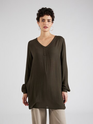 KAFFE CURVE Tunic 'Amber' in Green: front