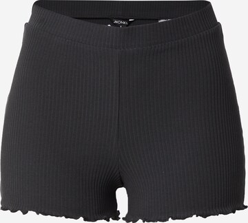 Monki Slimfit Shorts in Schwarz: predná strana