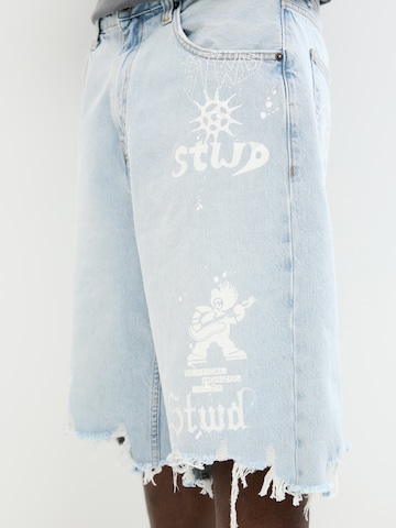 Pull&Bear Baggy Shorts in Blau