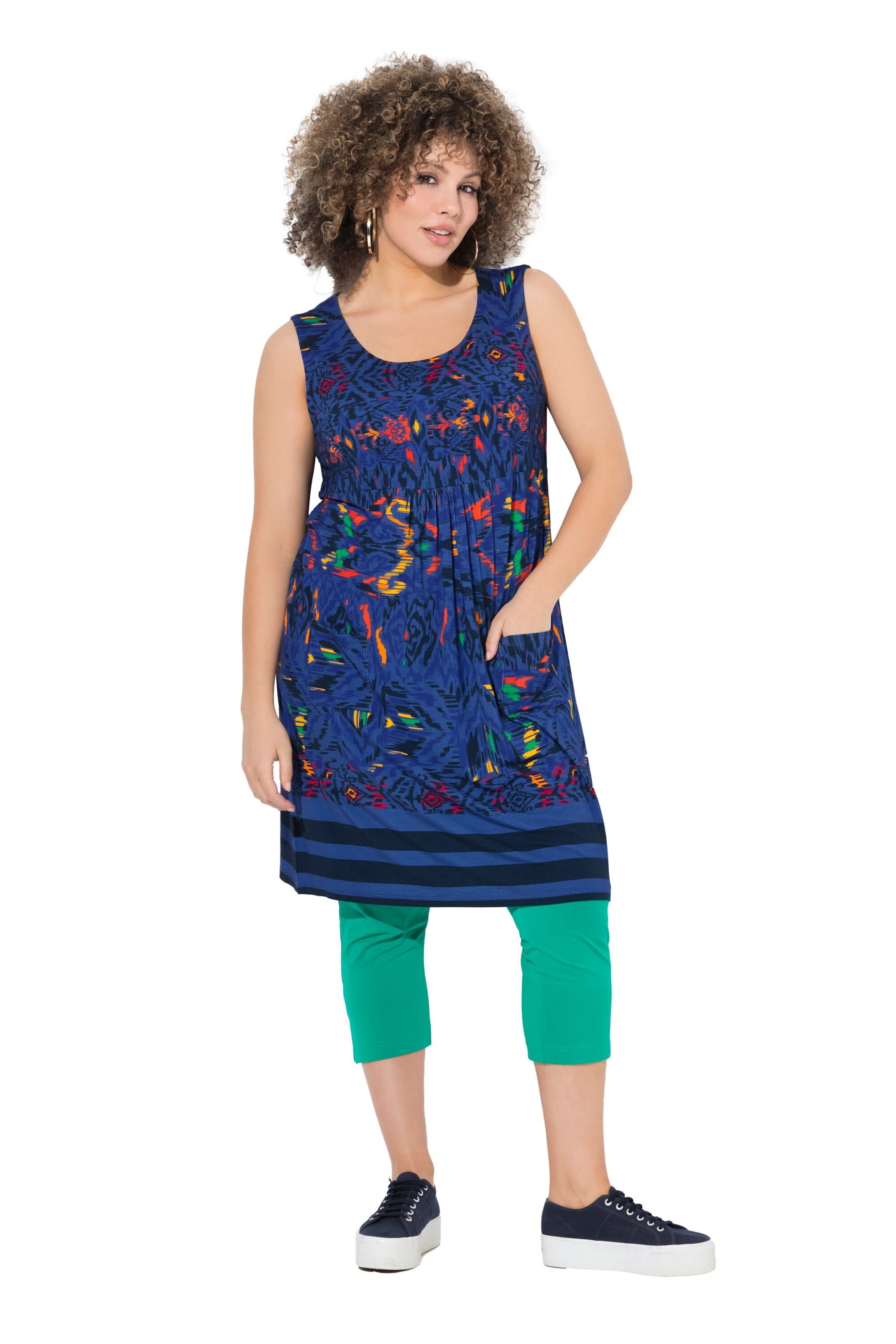 Ulla Popken - Vestido em azul: frente