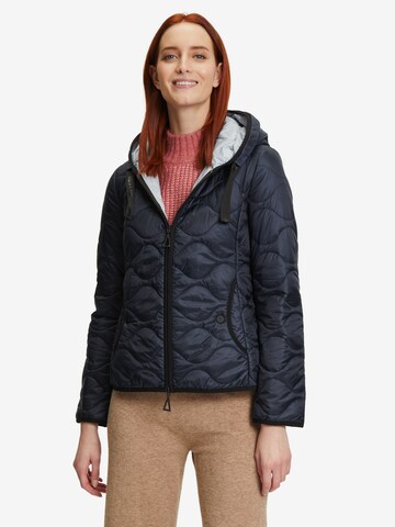 Amber & June Between-Season Jacket in Blue: front