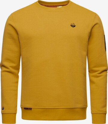 STONE HARBOUR Sweatshirt 'Boo Brock' in Yellow: front