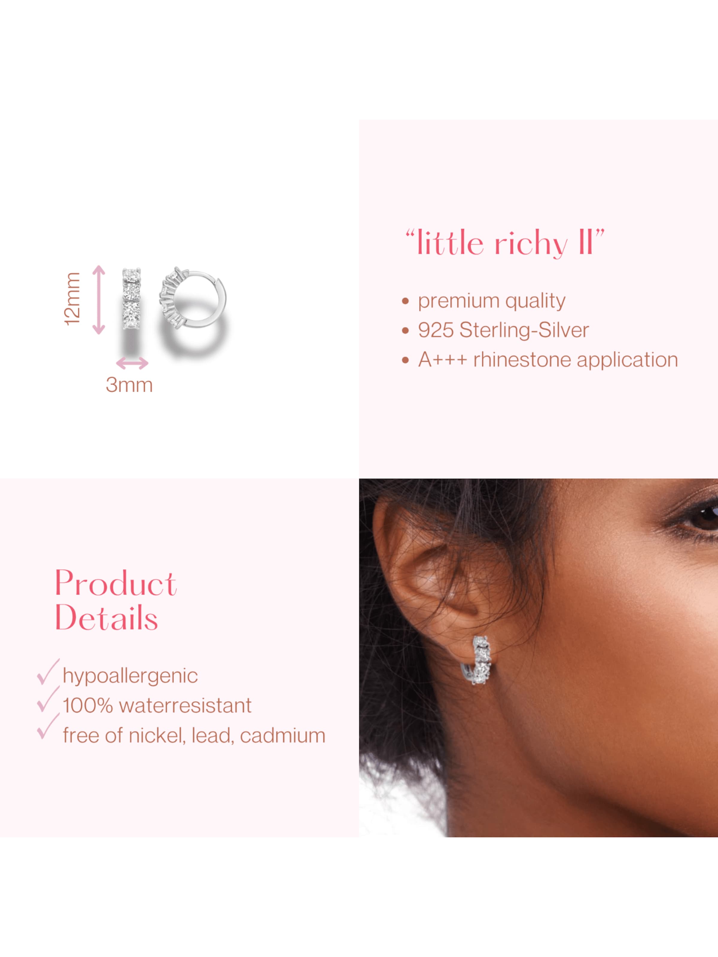 ARS-ARGENTI Earrings 'LITTLE RICHY' in Silver