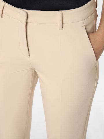 Cambio Regular Pleated Pants 'Krystal' in Beige