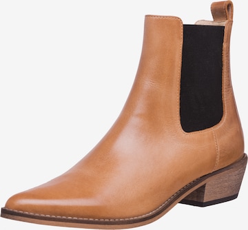 Ivylee Copenhagen Chelsea Boots 'Stella' in Brown: front