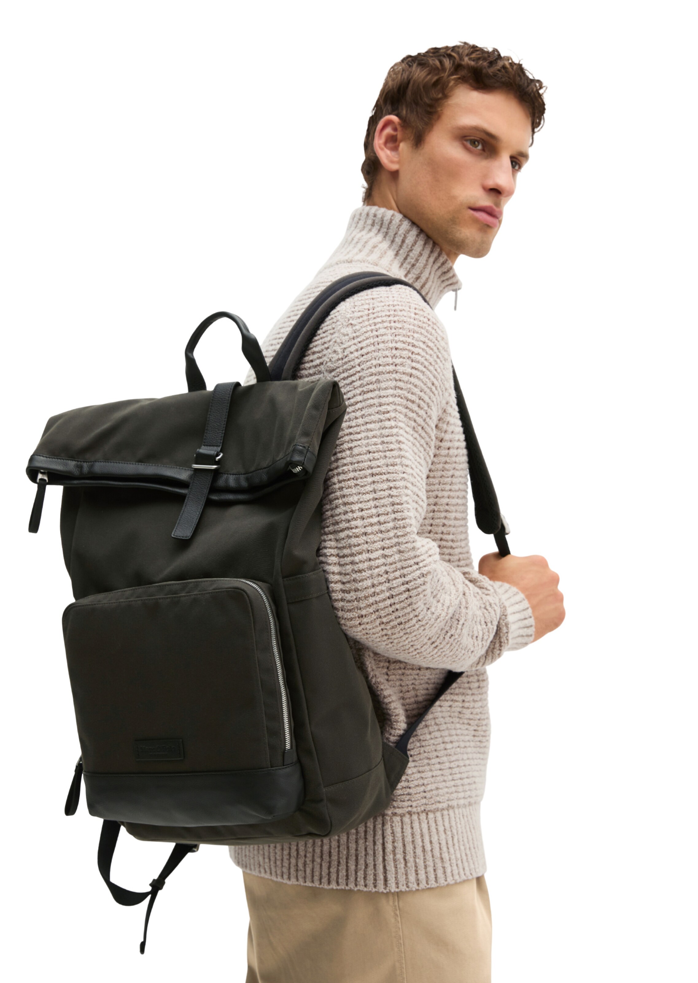 Sac à dos Marc O'Polo en marron : devant