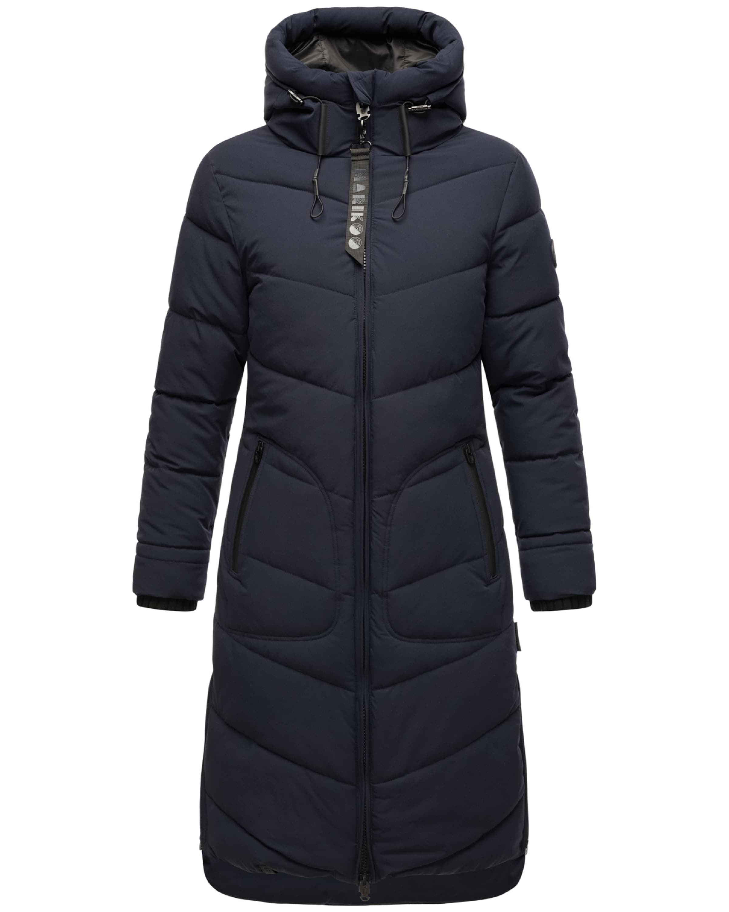 MARIKOO Wintermantel 'Benikoo' in Blauw: voorkant