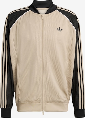 Veste de survêtement ADIDAS ORIGINALS en beige : devant