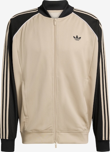 ADIDAS ORIGINALS Collegetakki 'LOOSE MESH TRACK' värissä beige / musta / villanvalkoinen, Tuotenäkymä
