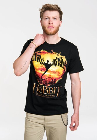 LOGOSHIRT Shirt 'Hobbit' in Zwart: voorkant