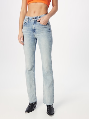 DRYKORN Flared Jeans 'FAR' in Blauw: voorkant