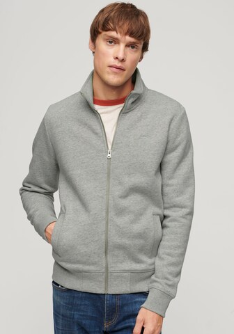 Superdry Bluza rozpinana w kolorze szary: przód
