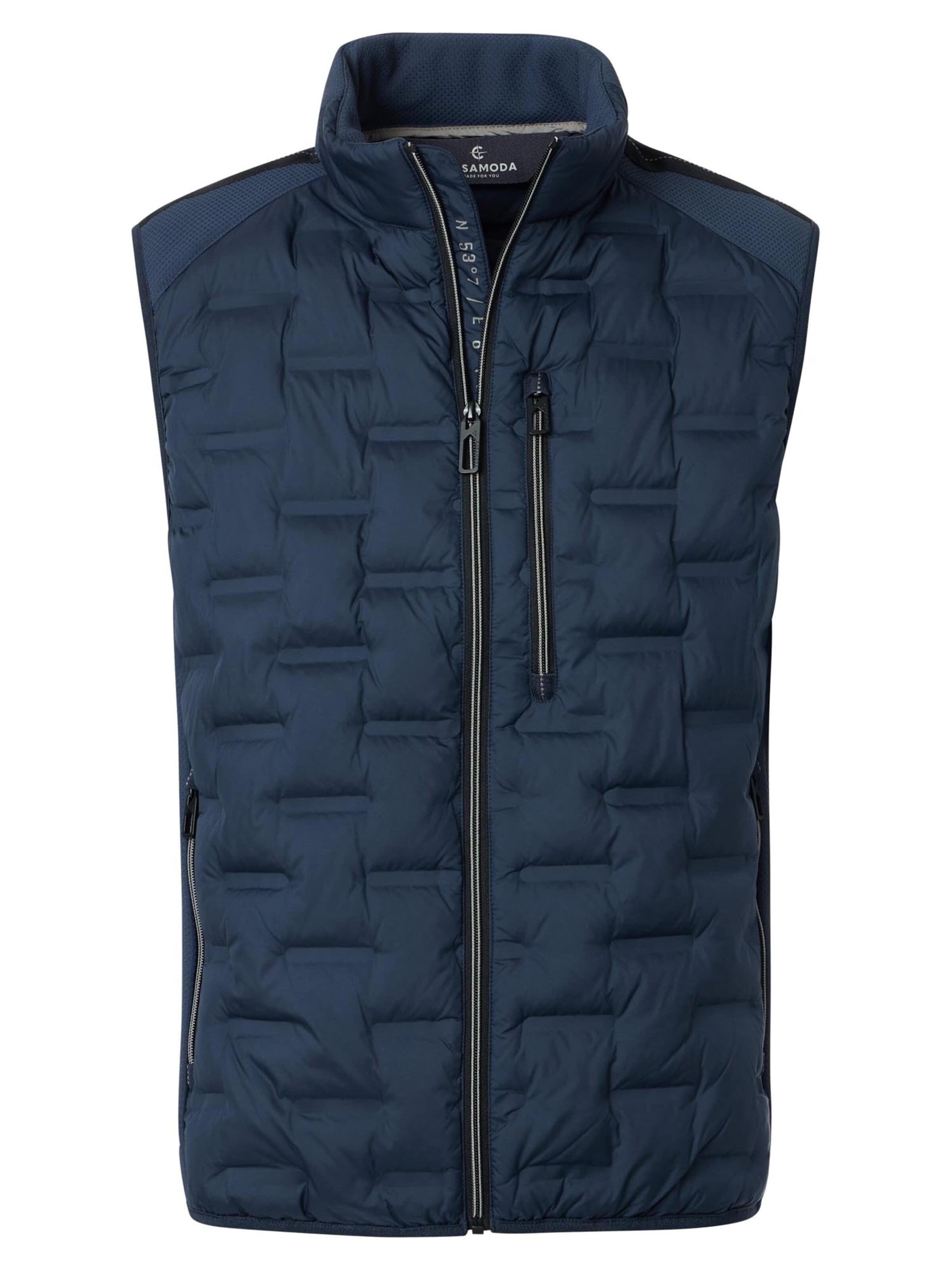 CASAMODA Vest 'Basic' in Blue: front