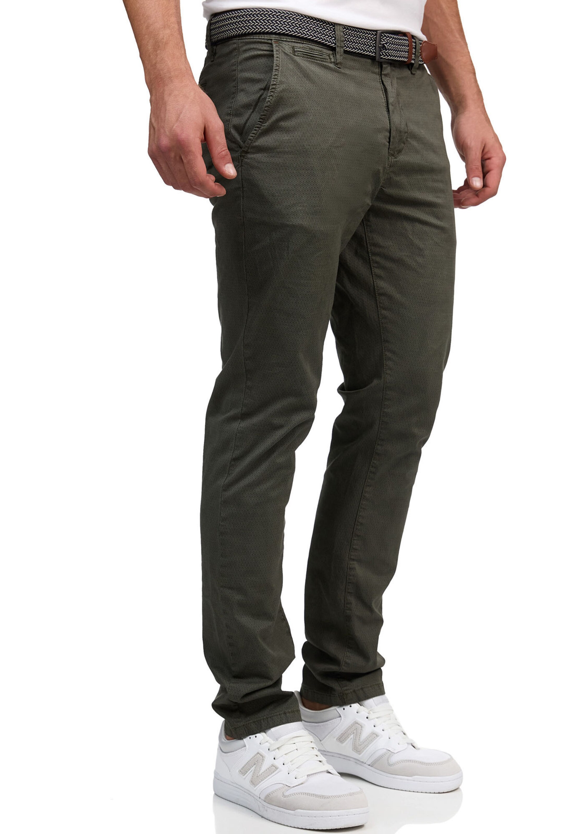 INDICODE JEANS Regular Chino Pants in Green