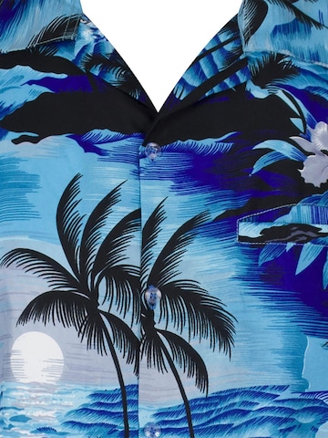 King Kameha Shirt 'Surf' in Blauw