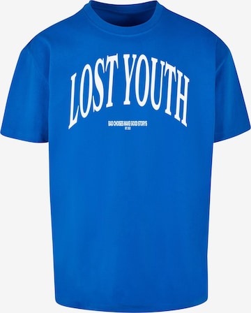 Tricou 'Classic V.1' de la Lost Youth pe albastru: față