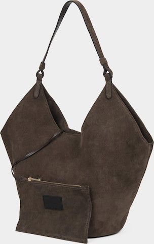 Estro Handtas '1361' in Bruin: voorkant
