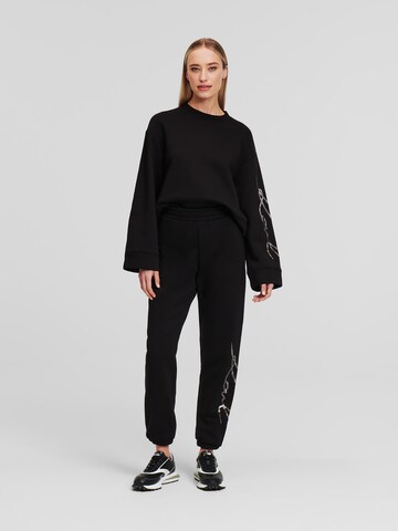 Karl Lagerfeld Loosefit Kalhoty – černá