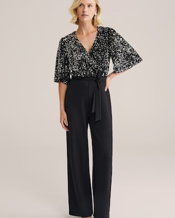 WE Fashion Jumpsuit in Schwarz: Vorderseite