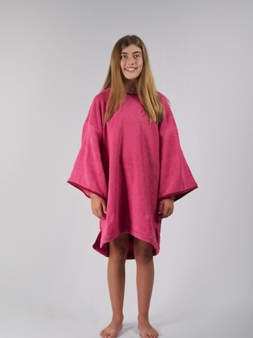 Pacifique Sud Badkappa 'Poncho Surf' i rosa: framsida