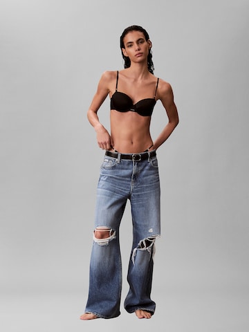 Slip 'Signature Satin' Calvin Klein en noir
