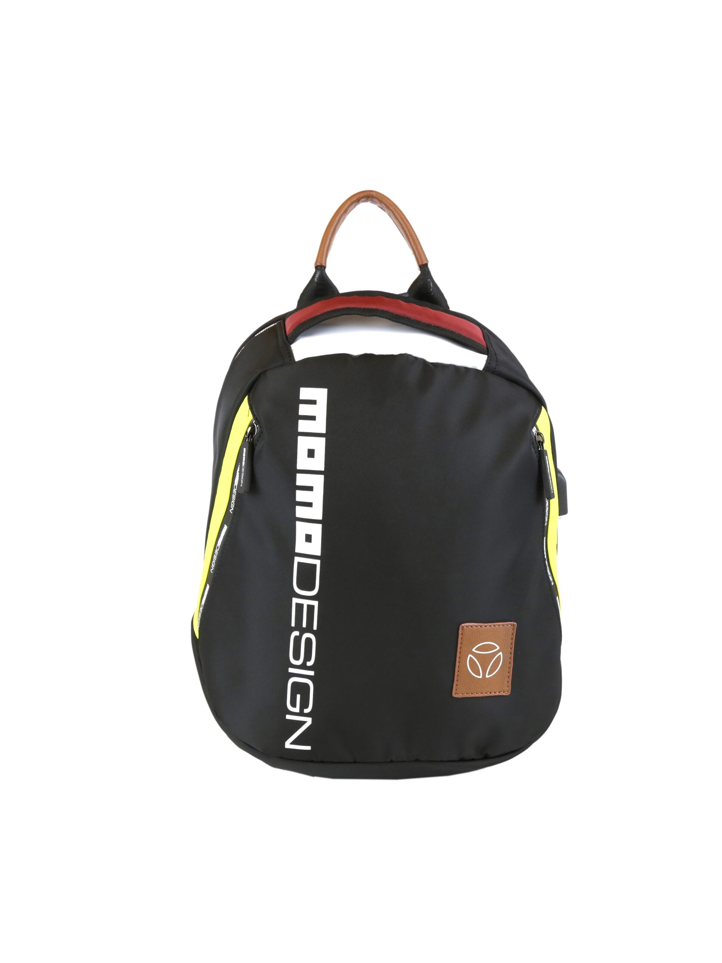 Zaino 'Zaino Momo Design Nylon con Dettagli Gialli - 32x40x15 cm' di Momo Design in nero